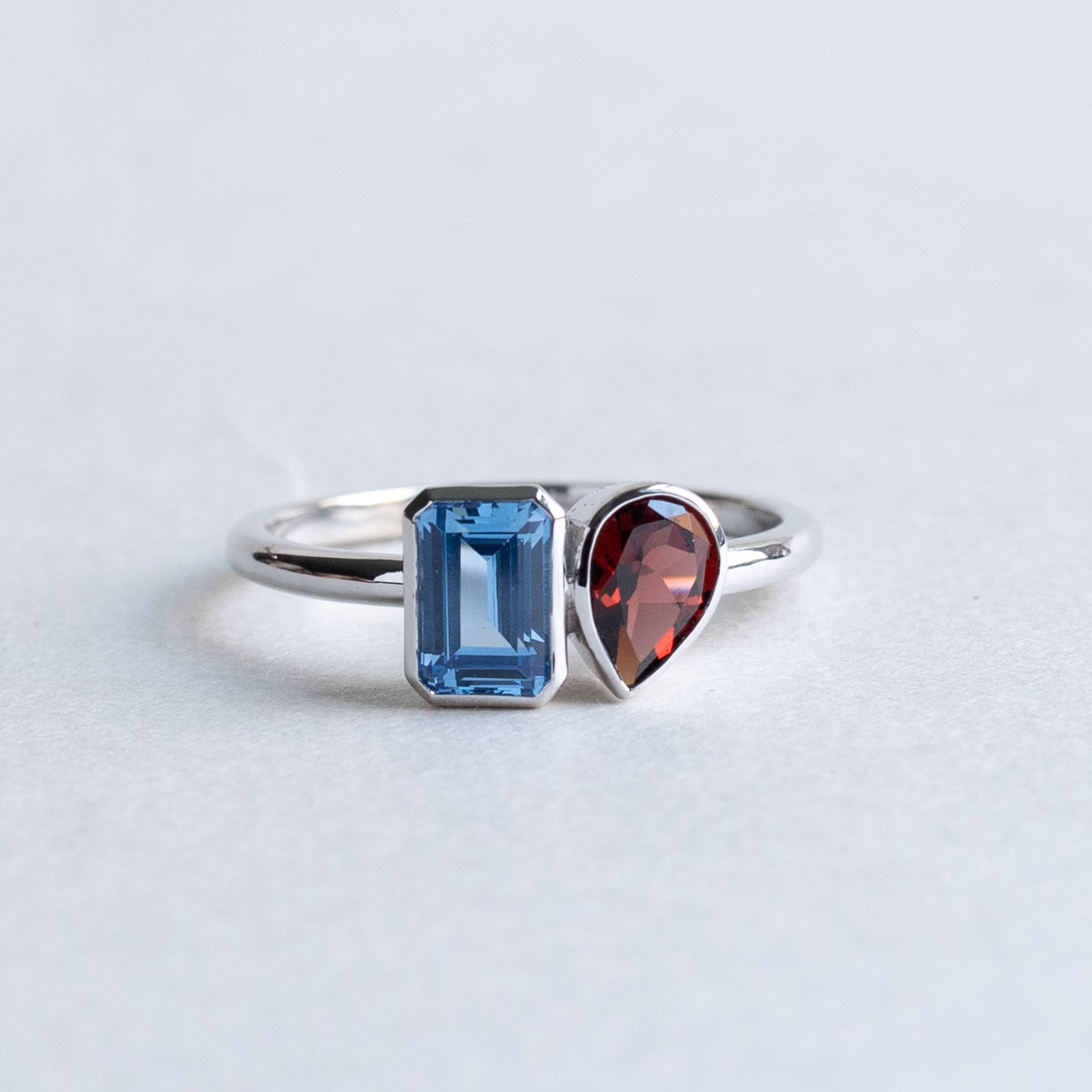 Aquamarine Rhodolite Garnet Ring priced at 345.00 including shipping  worldwide! #garnet #garnetring #garnetjewellery #garnetjewelry #aqua... |  Instagram